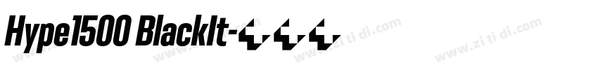 Hype1500 BlackIt字体转换